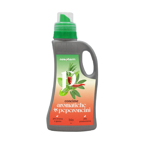 Concime Aromatiche e Peperoncini liquido bio - 500 ml - Newpharm garden