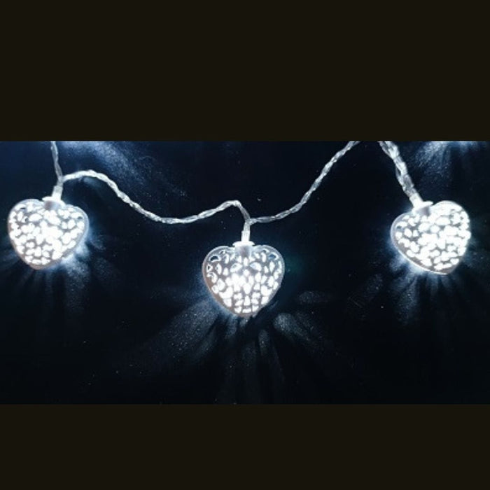 Catena di luci decorativa 20 Led - Cuori Bianchi - Luce Fredda Ad Trend (2492499)