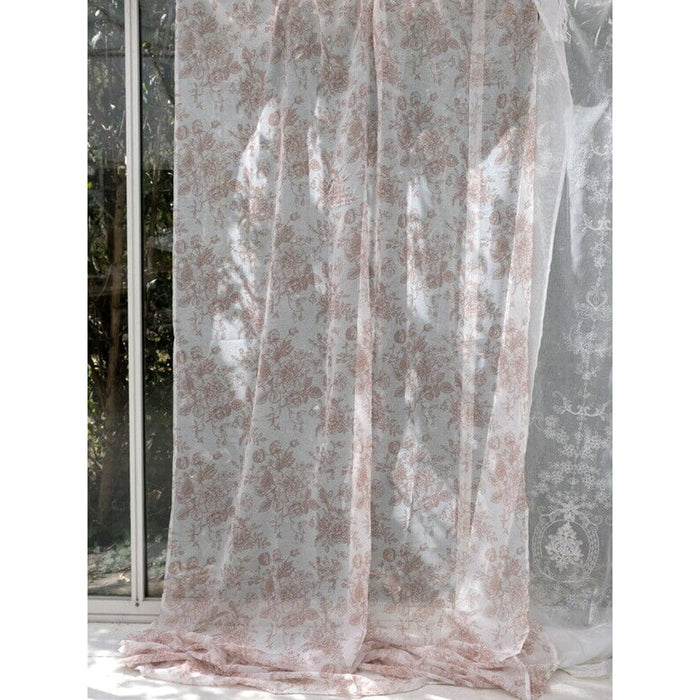 Tendone ad anelli Lovely Shabby con stampa a fiori Toile Disraeli (2566446)