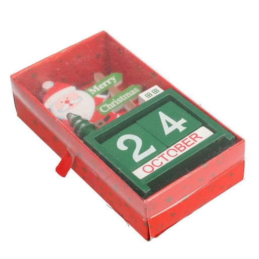 Calendario dell'avvento in legno con cartelli colori assortiti 8 x 3 h 15 - Natale Vacchetti (4143066)