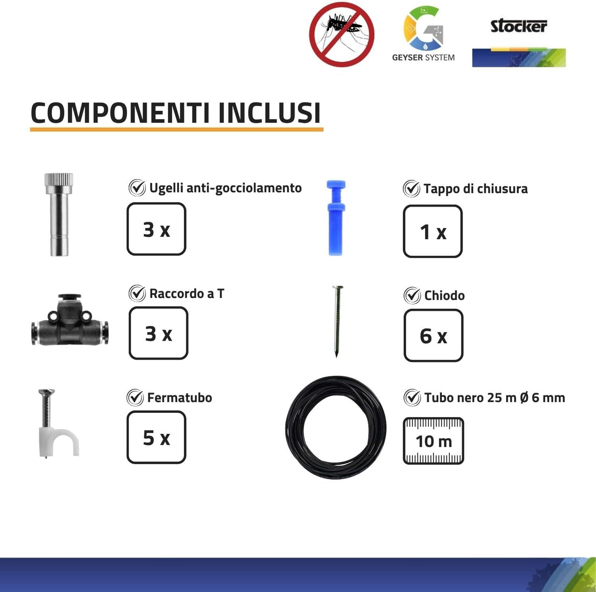 Kit Geyser Nebulizzatore Portatile 2 litri con disabituante anti-zanzare
