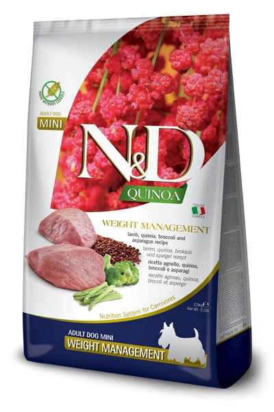 N&D Farmina Quinoa Weight Management mini - Agnello 2,5 kg