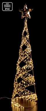 Albero oro con 300 o 400 LED da interno/esterno bianco - luce calda - 2 misure