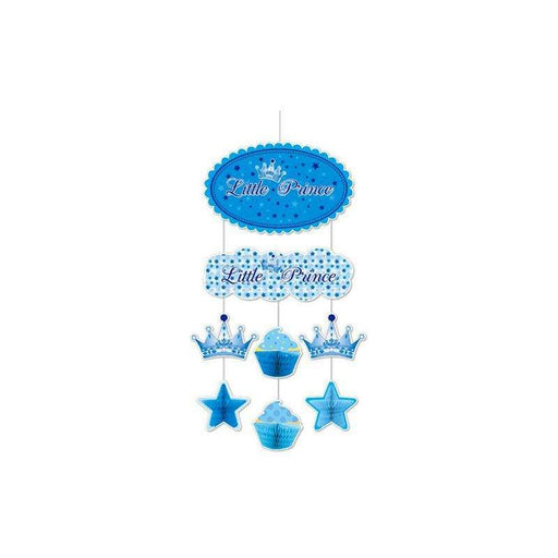 Festone per baby shower con scritta Little Prince azzurro DC Casa