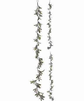 Ghirlanda decorativa con foglie e bacche bianche - lunghezza 100 cm Koopman