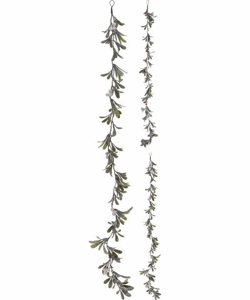 Ghirlanda decorativa con foglie e bacche bianche - lunghezza 100 cm Koopman