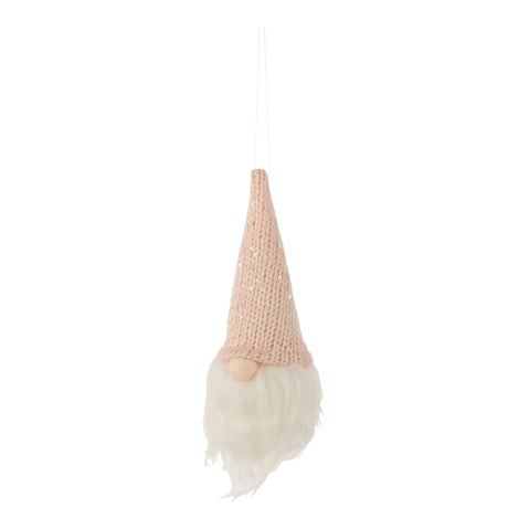 Gnomo che si illumina con cappello rosa - h 17 cm J-Line (4143079)