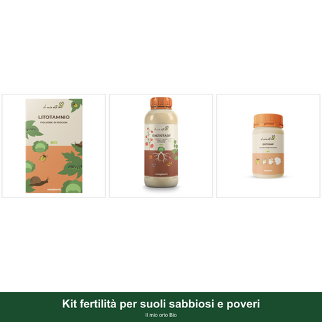Kit fertilità per suoli sabbiosi e poveri - Il mio orto Bio
