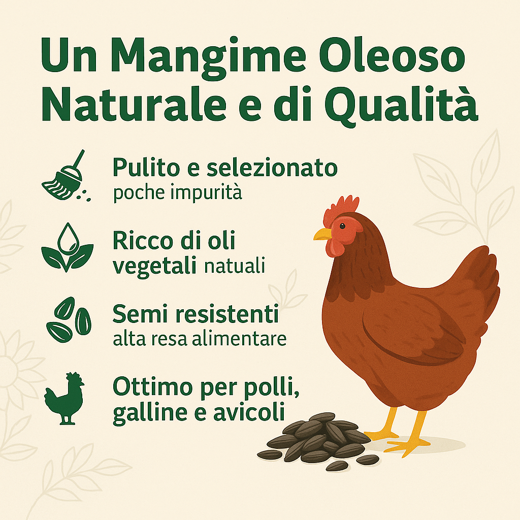 Girasole intero per polli e galline