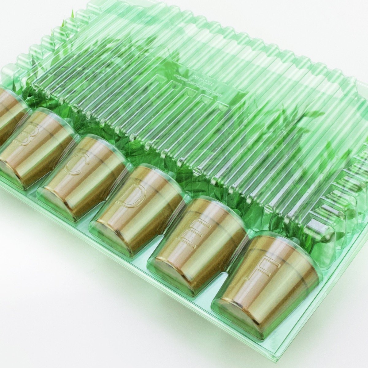 Pacco per ordine per 6 vasi o contenitori ø55x55mm (conico).