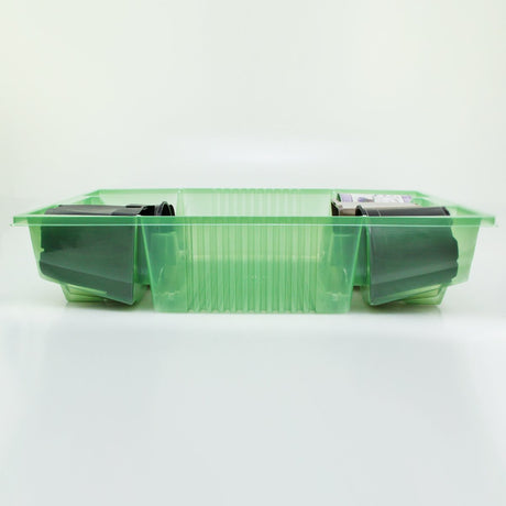 Aprire il vassoio di trasporto (dimensioni del vassoio circa 58,5x38,5x12,5 cm) per 6 piante in vaso di diverse dimensioni - Confezione da 75 pz