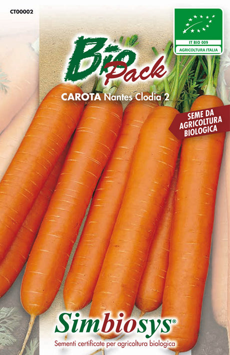 Semi biologici Carota Nantes Clodia 2 Simbiosys