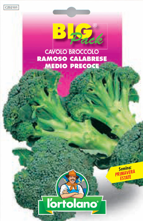 Semi Cavolo Broccolo Ramoso Calabrese Medio Precoce L'Ortolano