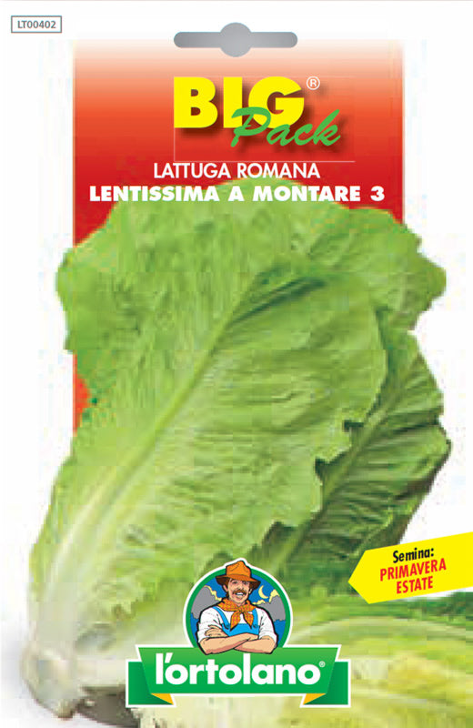 Semi Lattuga Romana Lentissima A Montare 3 L'Ortolano