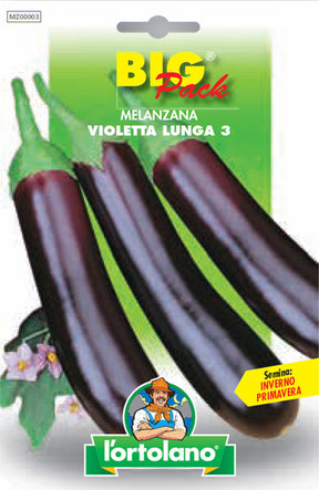 Semi Melanzana Violetta Lunga 3 L'Ortolano