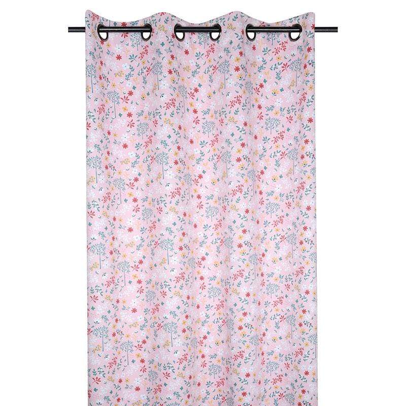 Tenda per bimbe rosa con fiori colorati cm. 135x260h. Stof de France