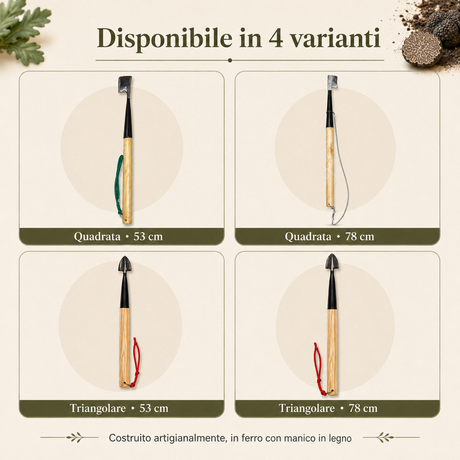 Vanghetto per Tartufi Fatto a Mano – 2 Misure e 2 Tipologie di Punta