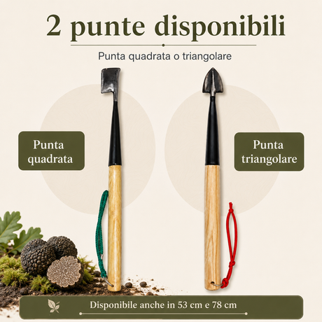 Vanghetto per Tartufi Fatto a Mano – 2 Misure e 2 Tipologie di Punta