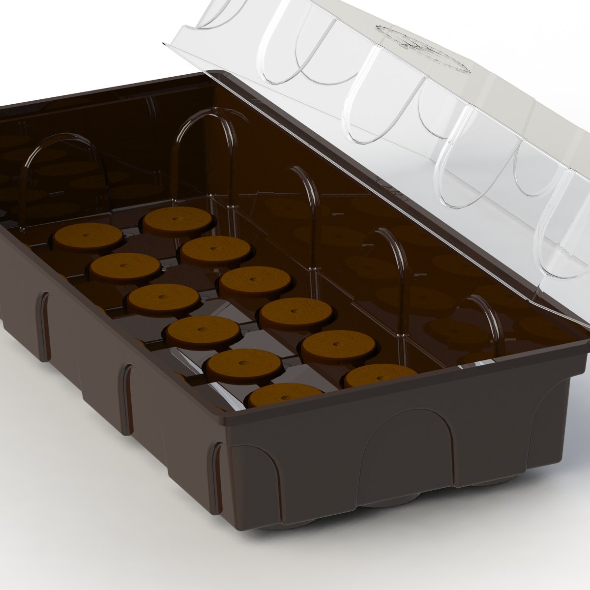 Base del kit di avviamento per semi per contenere 24 tablet Jiffy o coco.