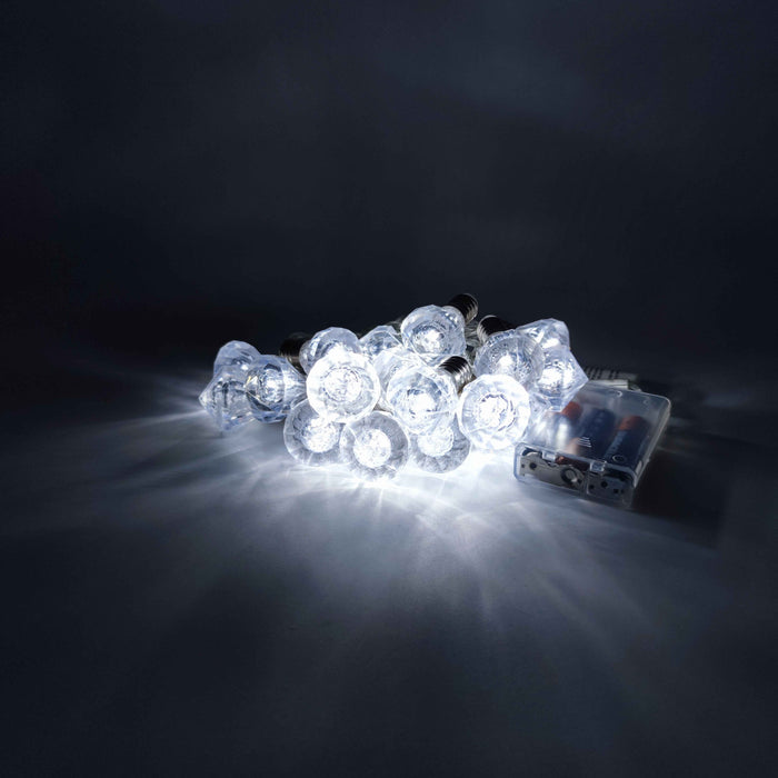 Catena di luci decorativa 20 Led - Diamante - Luce Fredda