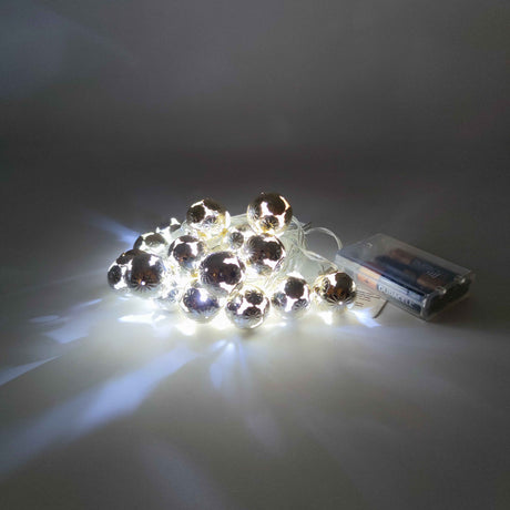 Lichterkette dekorativ 20 LED - Helle Goldkugeln var.2 - Kaltlicht