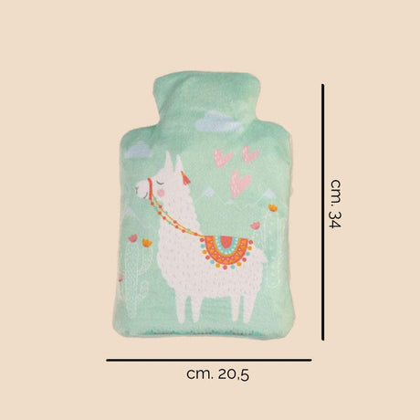 Vacchetti Borsa dell'acqua calda rosa o verde con lama, cm.20,5x34h (3818624)