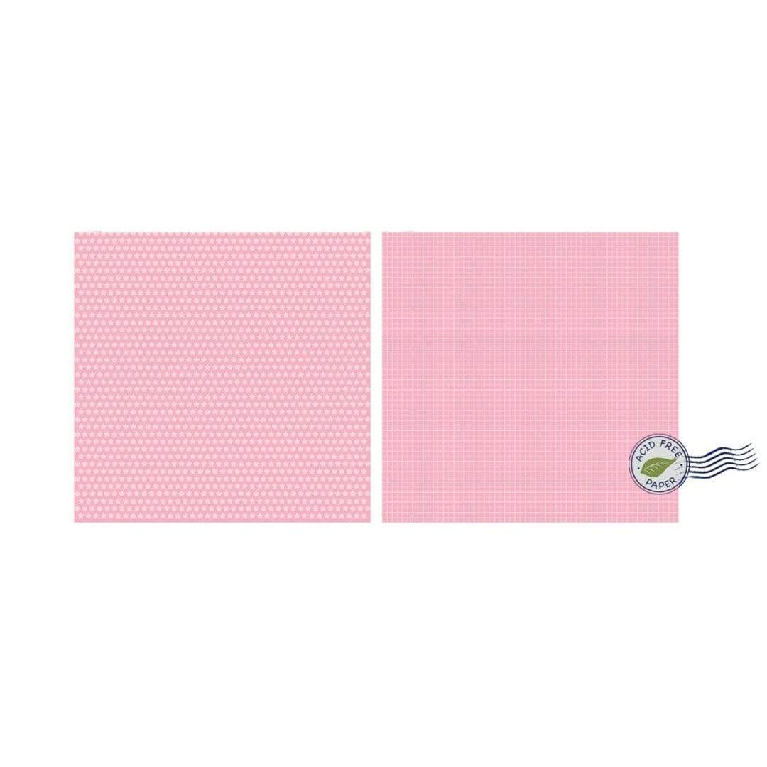 MP Fiorellini e quadretti rosa Carta per scrapbooking double face con cuori cm.31x31 (3818677)