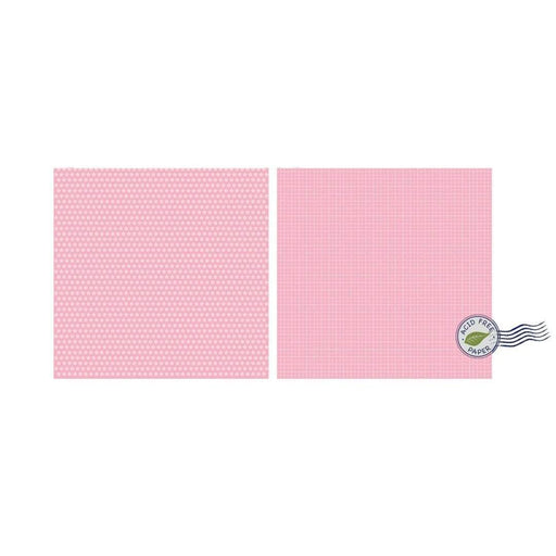 MP Fiorellini e quadretti rosa Carta per scrapbooking double face con cuori cm.31x31 (3818677)