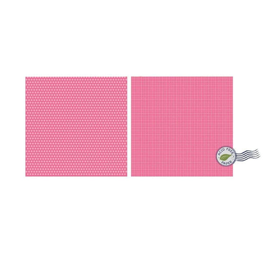 MP Fiorellini e quadretti rosa antico Carta per scrapbooking double face con cuori cm.31x31 (3818678)