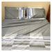 Completo letto 1 piazza Torricelle con stampa digitale grigio a righe cm.160x290h | OlimpiaHome. (3818766)