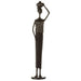 Decorazione in resina nero statuetta donna africana cm.10x8x43h | OlimpiaHome. (3818815)
