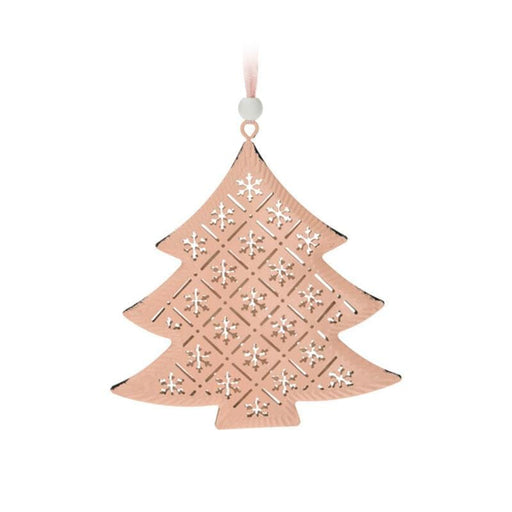 Decorazione natalizia da appendere in metallo dorato albero/stella/cuore traforato cm.11h | OlimpiaHome. (3818831)