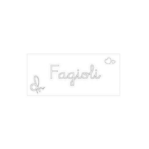 OH Organizer Bianco Etichetta adesiva con scritta Fagioli cm.5,5x1,5h. (3818876)