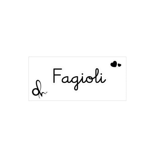Etichetta adesiva con scritta Fagioli cm.5,5x1,5h. | OlimpiaHome. (3818877)