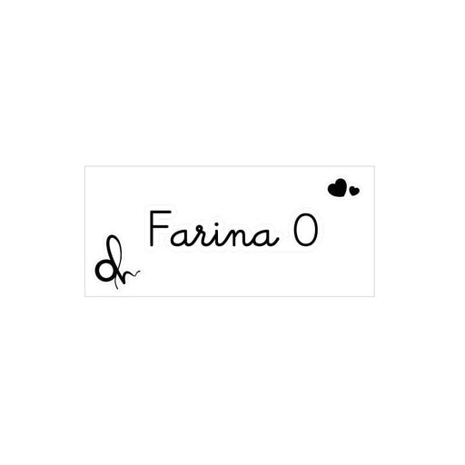 Etichetta adesiva con scritta Farina 0 cm.6x1,5h. | OlimpiaHome. (3818882)