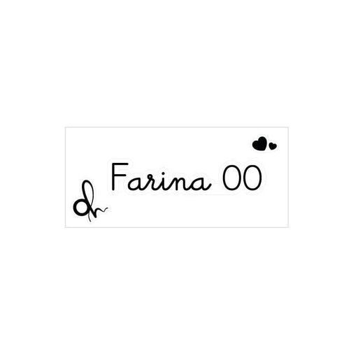 Etichetta adesiva nera con scritta Farina 00 cm.7x1,5h. | OlimpiaHome. (3818949)