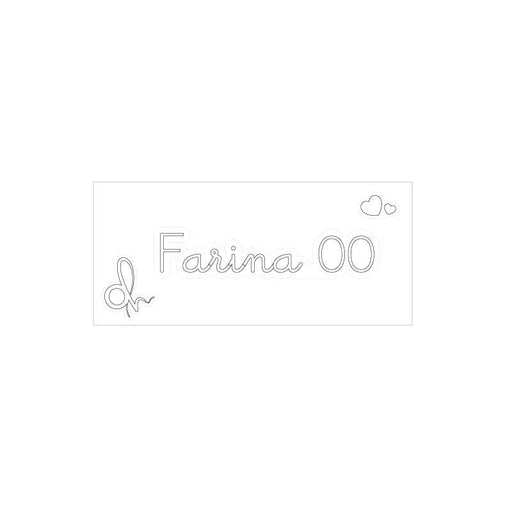 OH Organizer Bianco Etichetta adesiva nera con scritta Farina 00 cm.7x1,5h. (3818950)