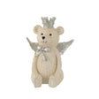 Orso seduto decorativo in resina con corona, due modelli cm.19x11x15h | OlimpiaHome. (3819024)