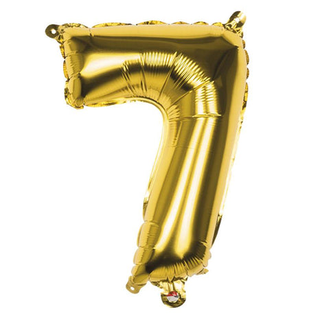 Koopman Sette Palloncino per festa a forma di numero oro, numeri assortiti cm.35h (3819047)