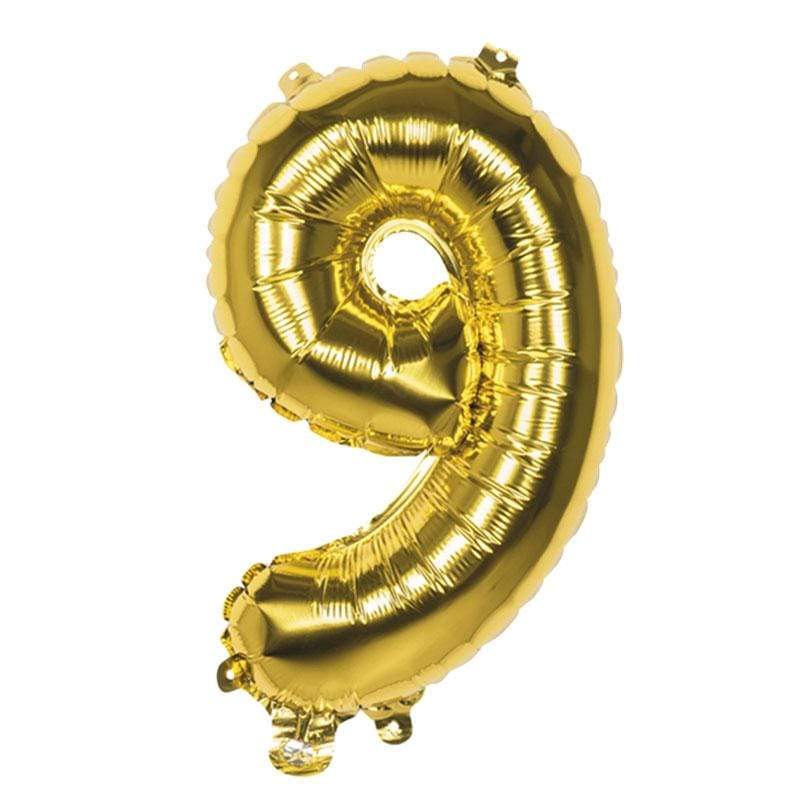 Koopman Nove Palloncino per festa a forma di numero oro, numeri assortiti cm.35h (3819050)