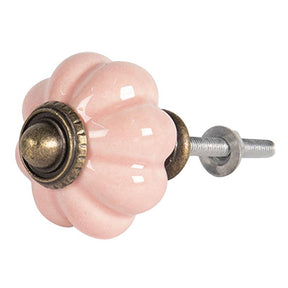 Clayre & Eef Rosa Pomello per porta rotondo in ceramica vintage verde cm.4x4H (3819101)