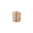 PTMD Piccolo Porta tealight gold rose in vetro con fiori due misure (3819121)