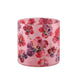 PTMD C Porta tealight rosa in vetro con motivi floreali quattro misure (3819140)