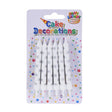 Koopman Argento Set di 12 candeline per compleanno bianche con pois, due colori (3819215)