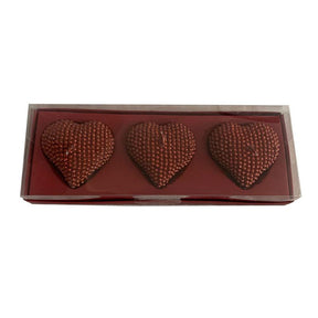 Set tre candele decorative a cuore in microperline, due colori | OlimpiaHome. (3819228)