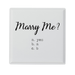 J-Line Marry me Targa metallica quadrata bianca con scritte, due modelli (3819262)