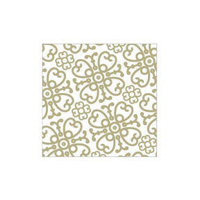 J-Line Sinfonie Oro Tovaglioli di carta fantasie natalizie, quattro modelli cm.12.5x3x12.5h (3819334)