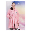 Siretessile Vestaglia donna rosa in morbido poliestere con panda ricamato; più misure (3819381)