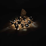 Guirlande lumineuse décorative 20 LED - Boules Or Foncé var.2 - Lumière Champagne