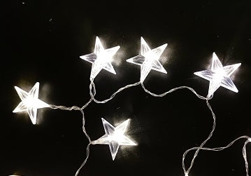 Decorative light chain 20 LED - Bright stars - Champagne light